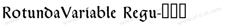 RotundaVariable Regu字体转换